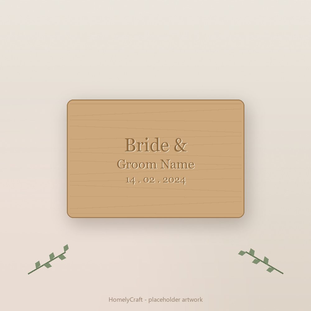 Bride & Groom Name Plaque