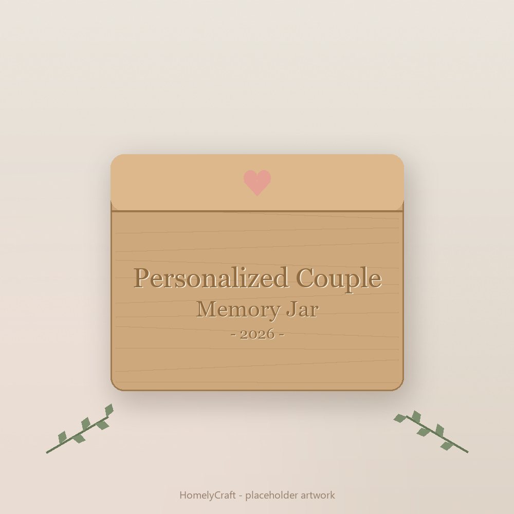 Personalized Couple Memory Jar - handmade personalized gift by HomelyCraft