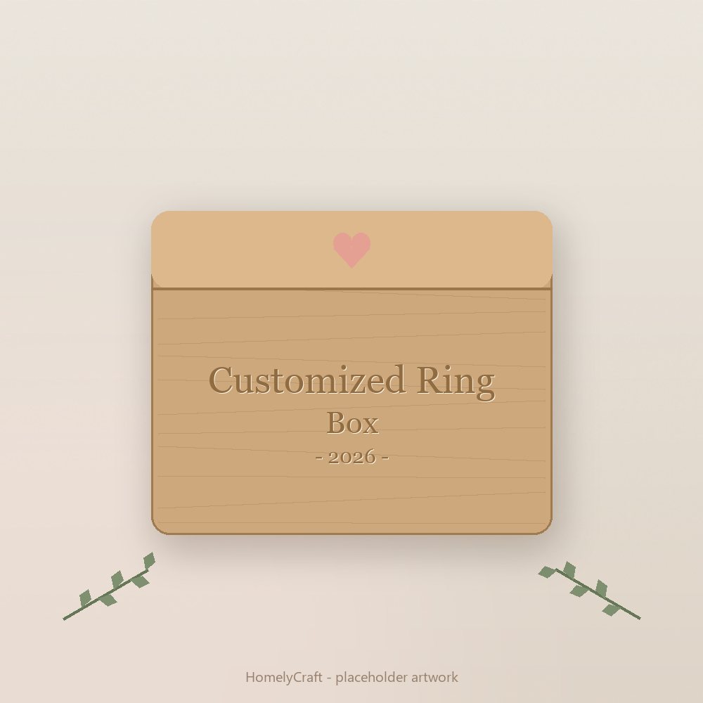 Customized Ring Box - handmade personalized gift by HomelyCraft
