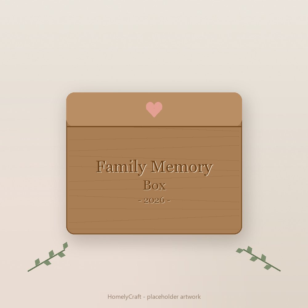 Family Memory Box - handmade personalized gift by HomelyCraft