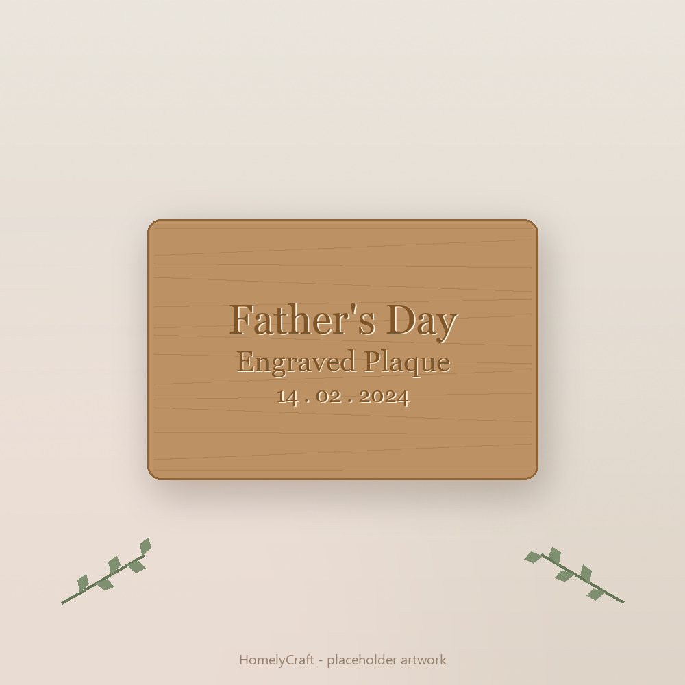 Father's Day Engraved Plaque - handmade personalized gift by HomelyCraft
