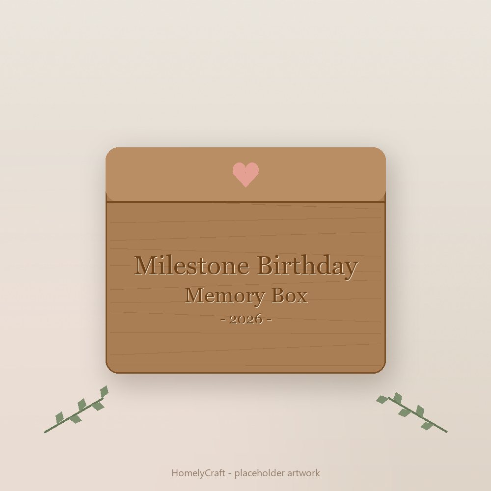 Milestone Birthday Memory Box - handmade personalized gift by HomelyCraft