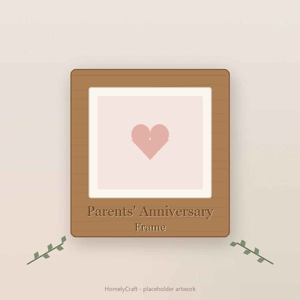 Parents' Anniversary Frame - handmade personalized gift by HomelyCraft