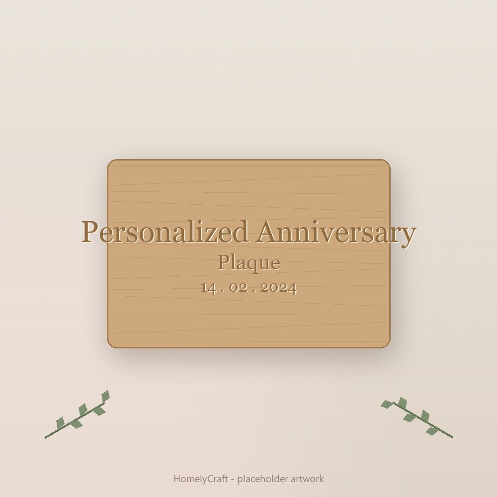 Personalized Anniversary Plaque - handmade personalized gift by HomelyCraft