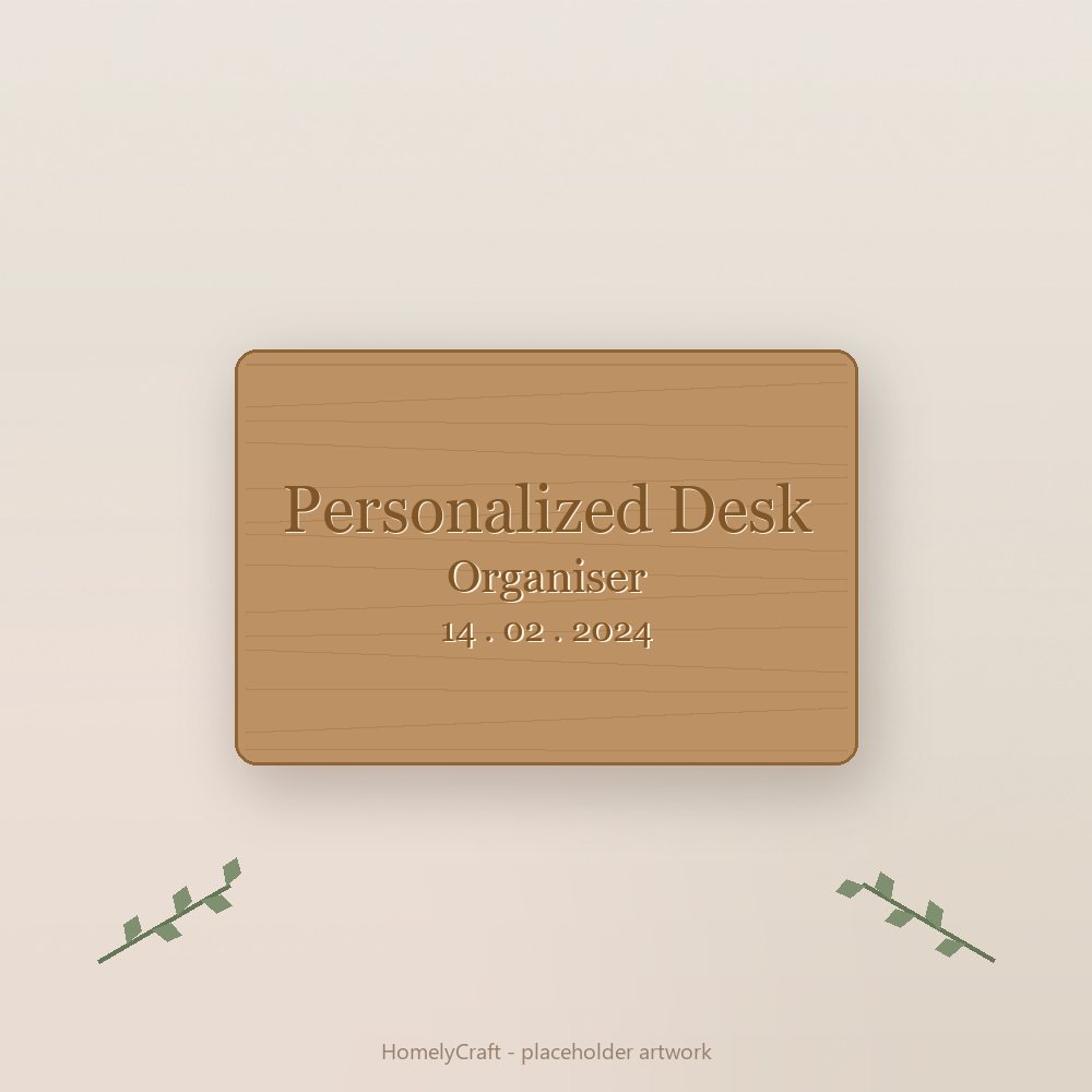 Personalized Desk Organiser - handmade personalized gift by HomelyCraft