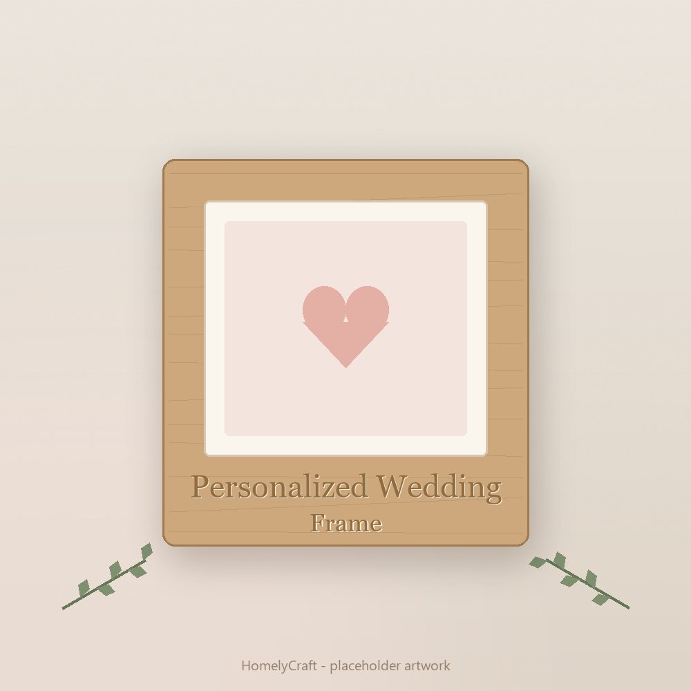 Personalized Wedding Frame - handmade personalized gift by HomelyCraft