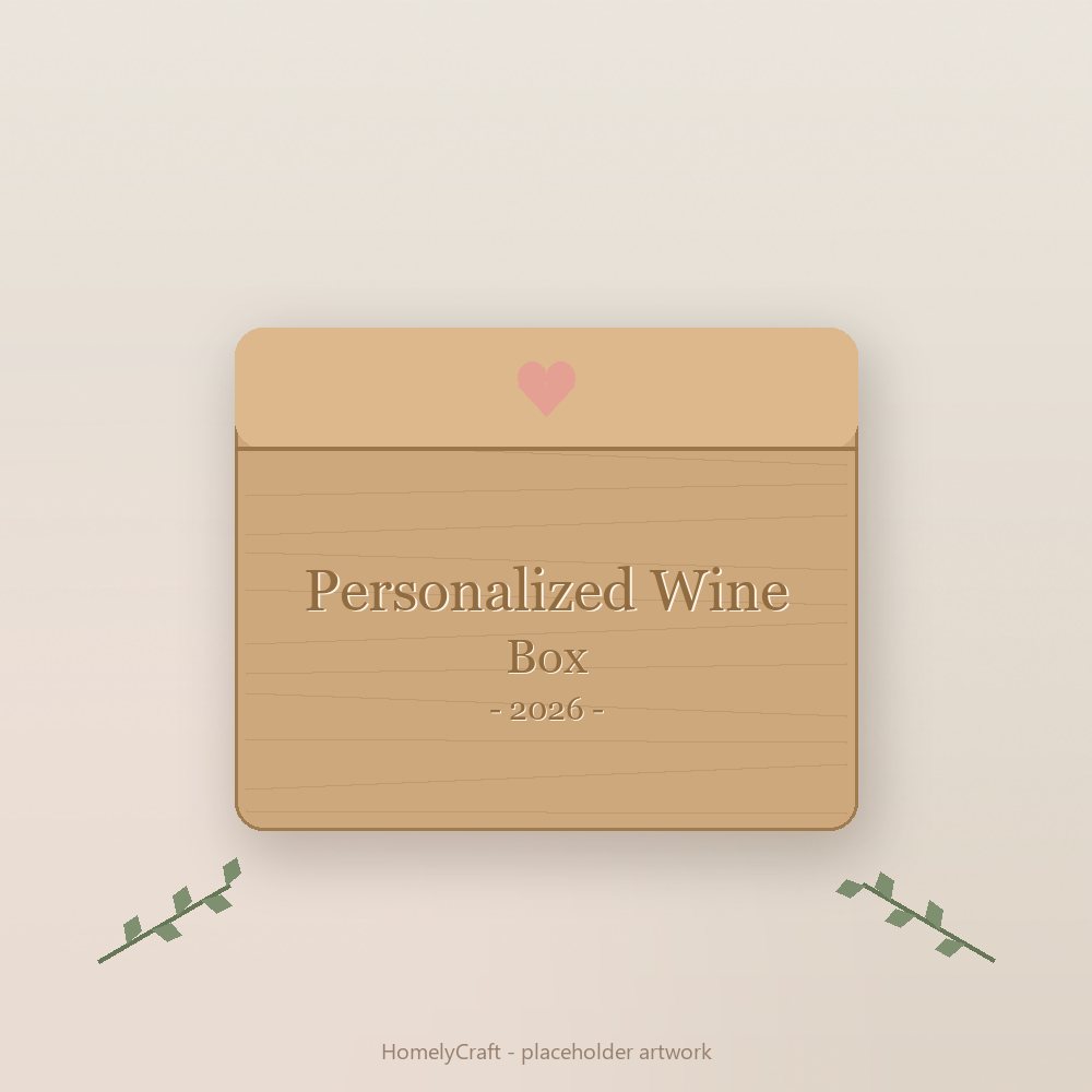 Personalized Wine Box - handmade personalized gift by HomelyCraft