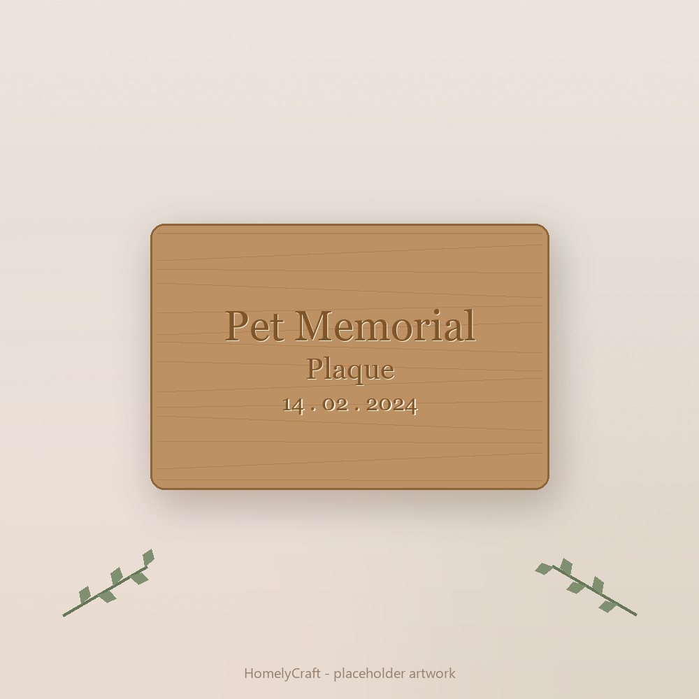 Pet Memorial Plaque - handmade personalized gift by HomelyCraft